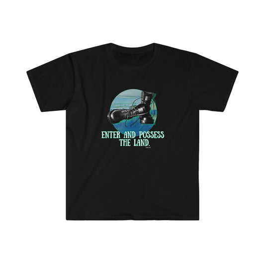 Enter & Possess the Land (Blue) - Unisex Softstyle T-Shirt